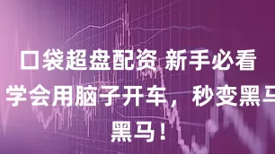 口袋超盘配资 新手必看！学会用脑子开车，秒变黑马！